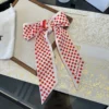 Dior Double-Layer Silk Ribbon Scarf with Polka-Dot Print - 6 x 100 - Ref. SCDIOR0111