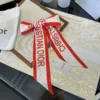 Dior Double-Layer Silk Ribbon Scarf with Polka-Dot Print - 6 x 100 - Ref. SCDIOR0111