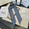 Dior Double-Layer Silk Ribbon Scarf with Polka-Dot Print - 6 x 100 - Ref. SCDIOR0112