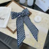 Dior Double-Layer Silk Ribbon Scarf with Polka-Dot Print - 6 x 100 - Ref. SCDIOR0112