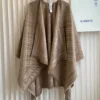 Fendi Camel FF Jacquard Silk-Wool Square Shawl - 140 x 140 cm