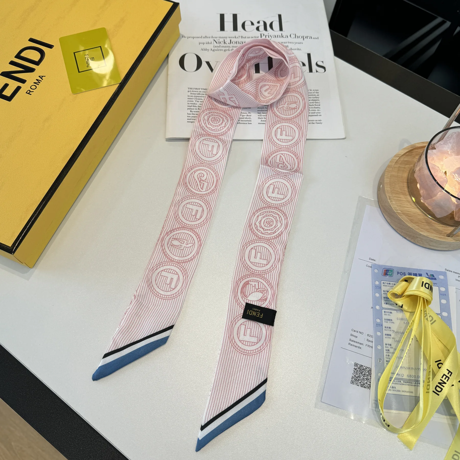 Fendi Twilly-Style Narrow Scarf for Hair and Handbag Styling - Ref. SCFENDI0007