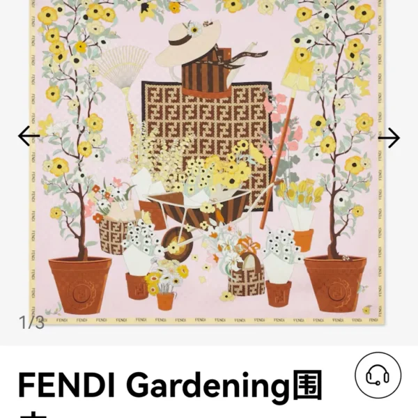 Fendi Reversible 18-Momme Silk Twill Square Scarf - 90 x 90 cm - SFD2604 - Ref. SCFENDI0023