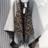 Fendi Reversible Heavyweight Cape with Allover FF Motifs - Ref. SCFENDI0037