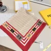 Fendi Silk Square Scarf with FF Lettering Print - Ref. SCFENDI0043