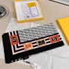 Fendi Silk Square Scarf with FF Lettering Print - Ref. SCFENDI0045