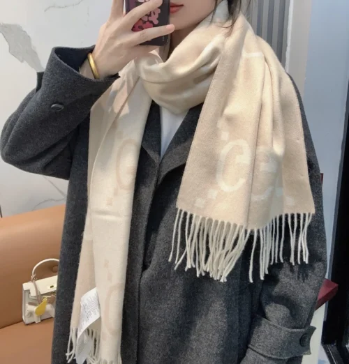 Gucci Unisex 100% Cashmere Reversible Oversized-G Jacquard Scarf - 45 x 200 cm - Ref. SCGUCCI0015