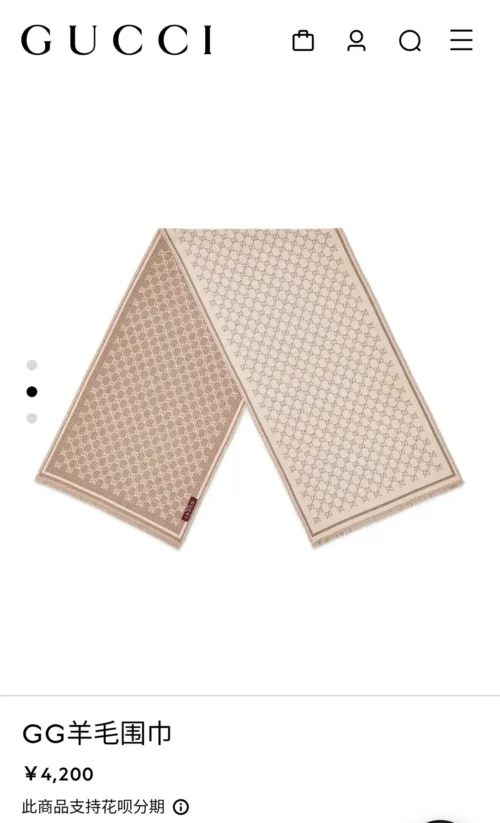 Gucci Reversible 100% Wool Scarf with Contrasting Sides - 47 x 180 cm - RGC2524 - Ref. SCGUCCI0021
