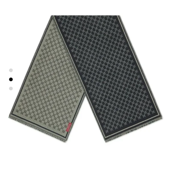 Gucci Reversible 100% Wool Scarf with Contrasting Sides - 47 x 180 cm - RGC2524 - Ref. SCGUCCI0025