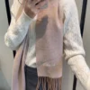 Hermes Two-Tone Scarf in Soft, Contrasting Colors - Ref. SCHERMES0001