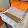 Hermes Two-Tone Scarf in Soft, Contrasting Colors - Ref. SCHERMES0001