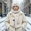 Louis Vuitton Unisex 100% Cashmere Two-Piece Winter Hat and Scarf Set - Ref. SCLV0006