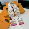 Louis Vuitton Double-Layer Ribbon Scarf with Graffiti Polka-Dot Motifs - Ref. SCLV0046