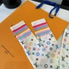 Louis Vuitton Double-Layer Ribbon Scarf with Graffiti Polka-Dot Motifs - Ref. SCLV0046