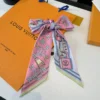 Louis Vuitton Double-Layer Ribbon Scarf with Graffiti Polka-Dot Motifs - Ref. SCLV0047