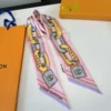 Louis Vuitton Double-Layer Ribbon Scarf with Graffiti Polka-Dot Motifs - Ref. SCLV0049