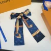 Louis Vuitton Double-Layer Ribbon Scarf with Graffiti Polka-Dot Motifs - Ref. SCLV0050