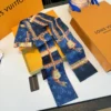 Louis Vuitton Double-Layer Ribbon Scarf with Graffiti Polka-Dot Motifs - Ref. SCLV0050