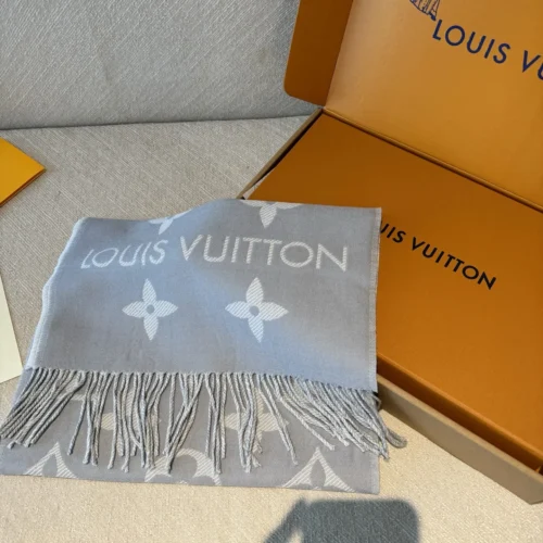 Louis Vuitton Monogram Scarf with Fringed Edges