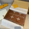 Louis Vuitton Monogram Scarf with Fringed Edges