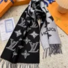 Louis Vuitton Monogram Scarf with Fringed Edges