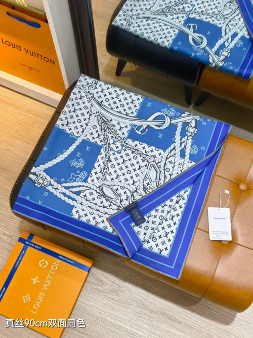 Louis Vuitton Reversible Silk Twill Scarf - 90 x 90 cm
