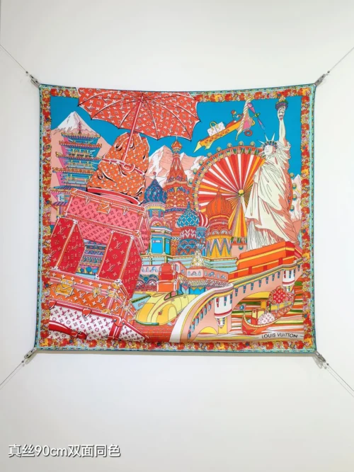 Louis Vuitton Reversible Silk Twill Scarf - 90 x 90 cm