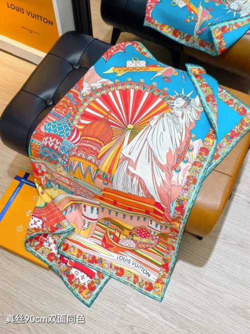Louis Vuitton Reversible Silk Twill Scarf - 90 x 90 cm