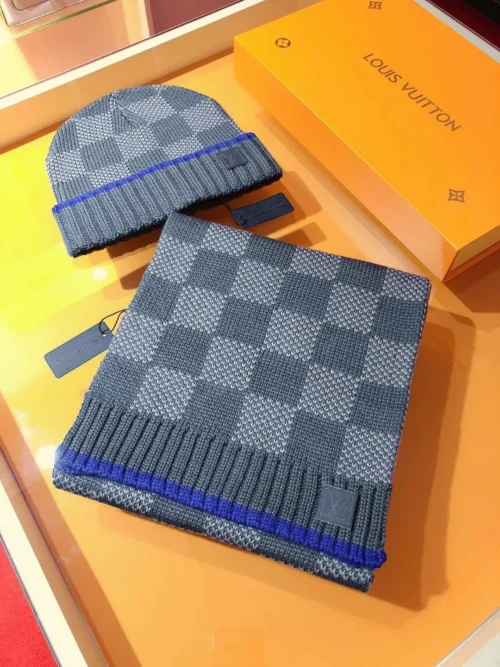 Louis Vuitton Hat and Scarf Set