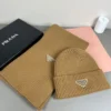 Prada Unisex Cashmere-Rabbit-Hair Hat and Scarf Set - Ref. SCPRADA0001