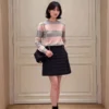 Dior Women's Black Embroidered Check-Pattern Padded Jacket - Ref. WCDIOR0028