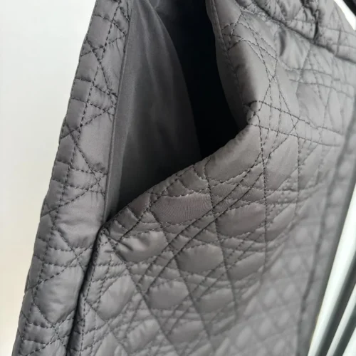 Dior Women's Black Embroidered Check-Pattern Padded Jacket - Ref. WCDIOR0029