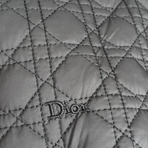 Dior Women's Black Embroidered Check-Pattern Padded Jacket - Ref. WCDIOR0029