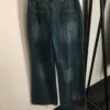 Loewe Women's Blue Printed Denim Trousers - Ref. WCLOEWE0006