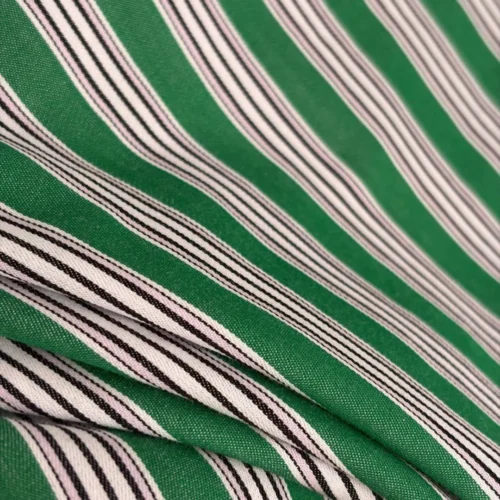 Loewe Women's Green Relaxed-Fit Long-Sleeve Logo-Embroidered Striped Apparel - Ref. WCLOEWE0130
