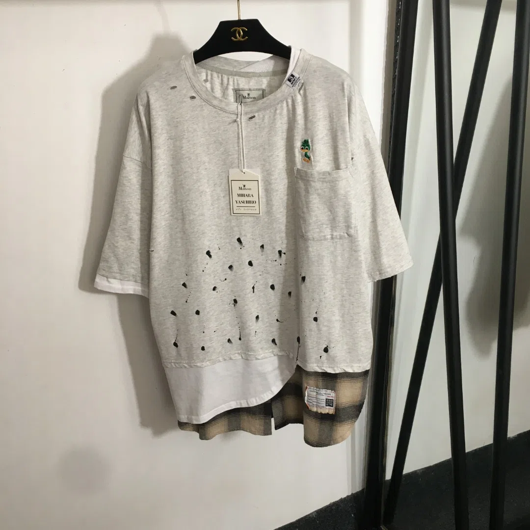Women's Relaxed-Fit Short-Sleeve Check-Pattern T-Shirt - Ref. WCUNK0002