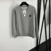 Women's Grey Long-Sleeve Embroidered Sweatshirt